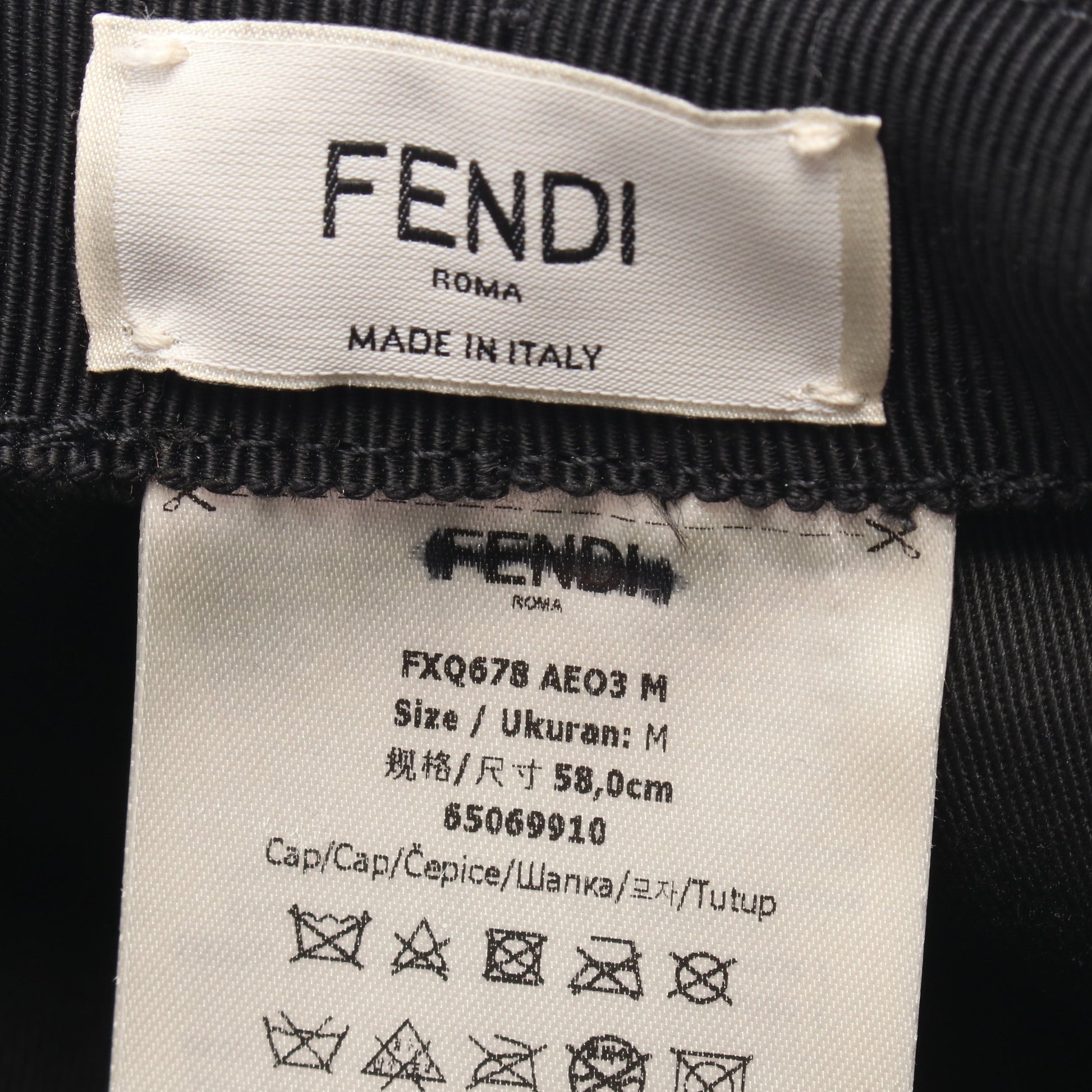 ズッカ キャスケット 帽子 ファー ウール ブラウン ダークブラウン ブラック フェンディ 財布・小物 FENDI