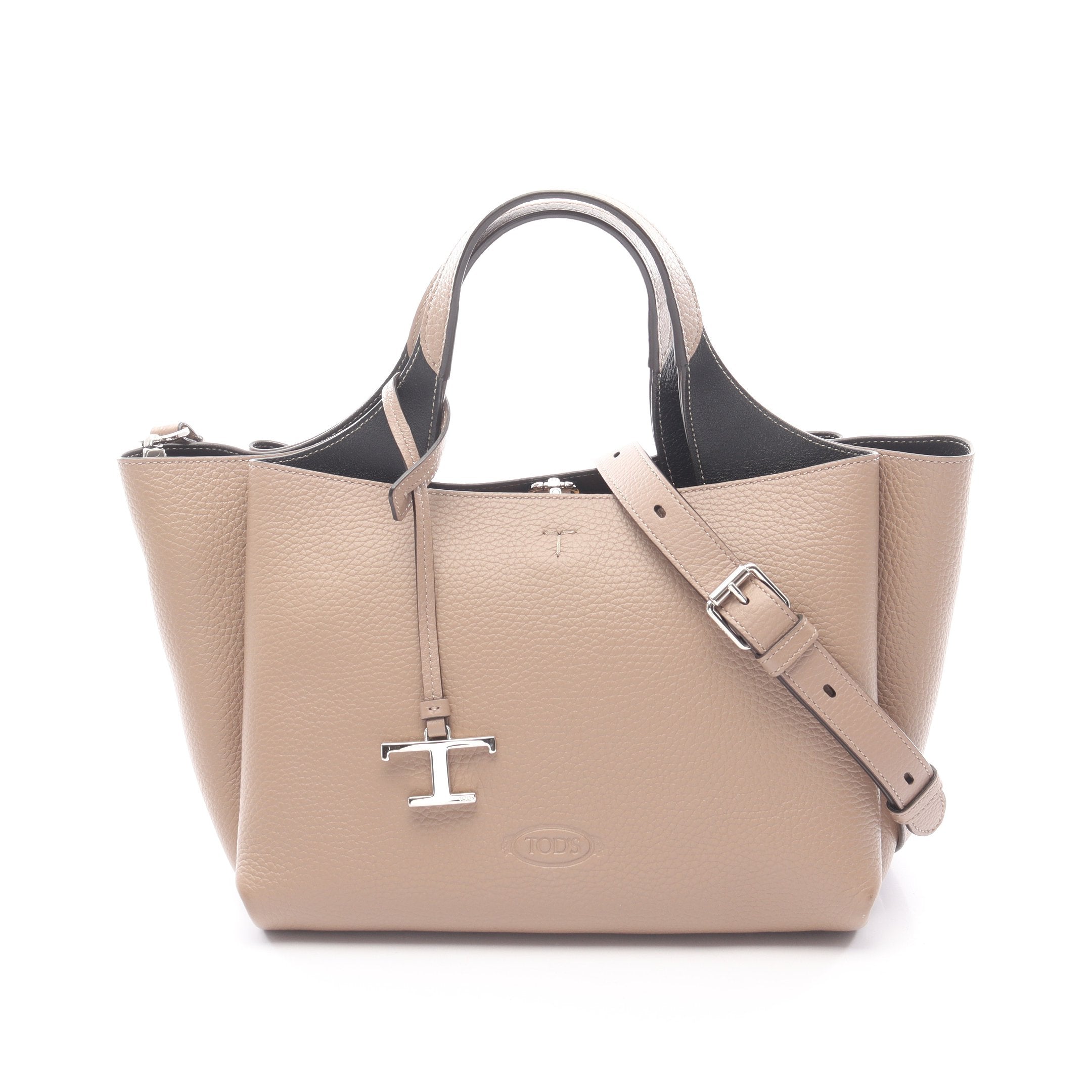 ✨希少✨トッズ　Tタイムレス　ハンドバッグ　2way グレージュ TOD'S（トッズ） TODS ハンドバッグ T TIMELESS Tタイムレス