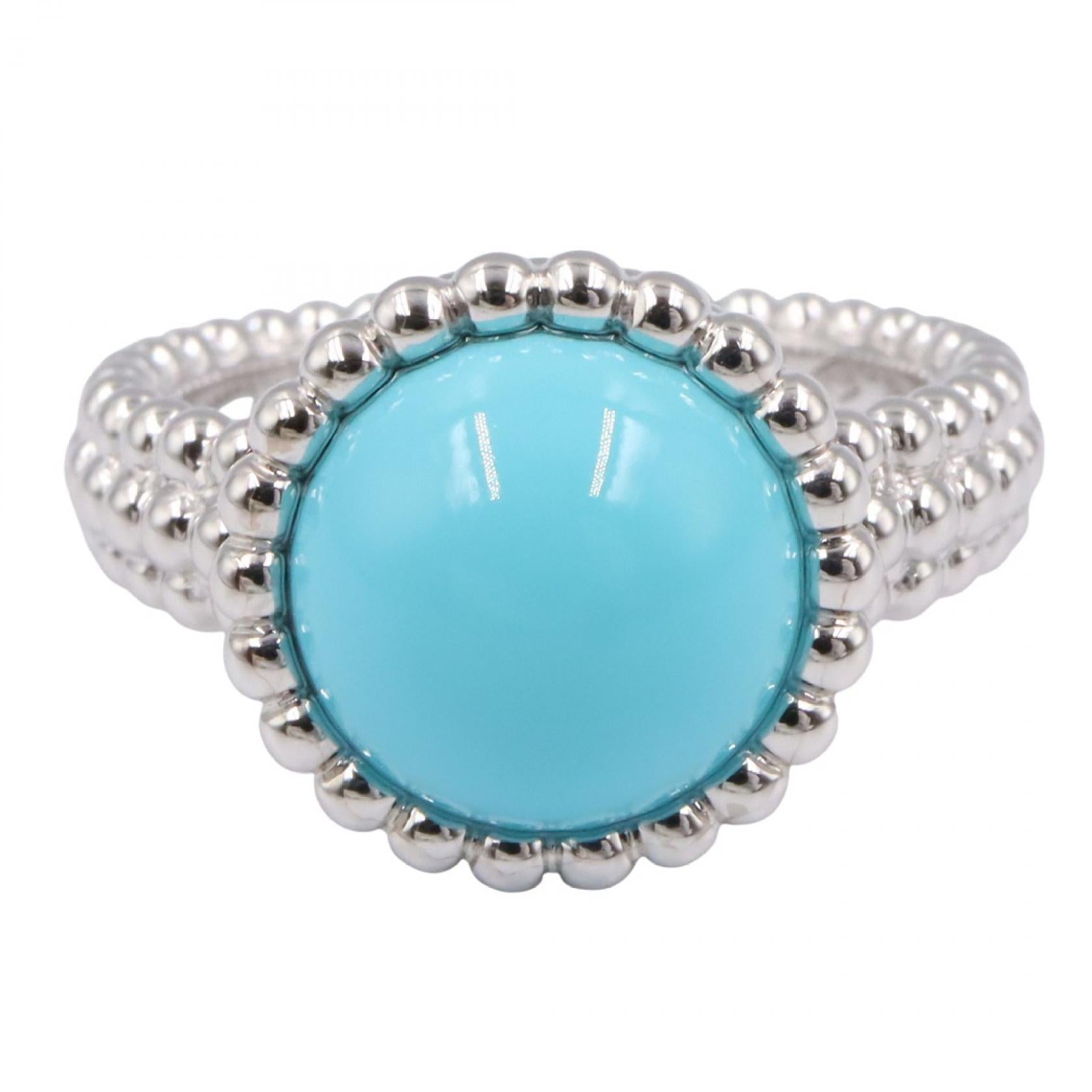 ペルレ クルール ターコイズ リング リング 指輪 K18WG ターコイズ