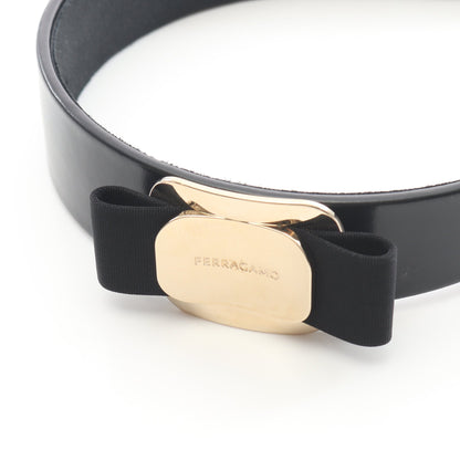 ヴァラリボン カチューシャ レザー ブラック サルヴァトーレフェラガモ アクセサリー Salvatore Ferragamo