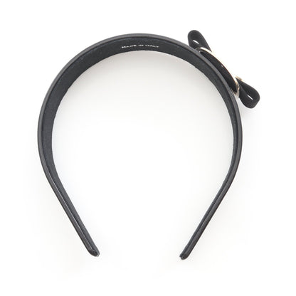 ヴァラリボン カチューシャ レザー ブラック サルヴァトーレフェラガモ アクセサリー Salvatore Ferragamo