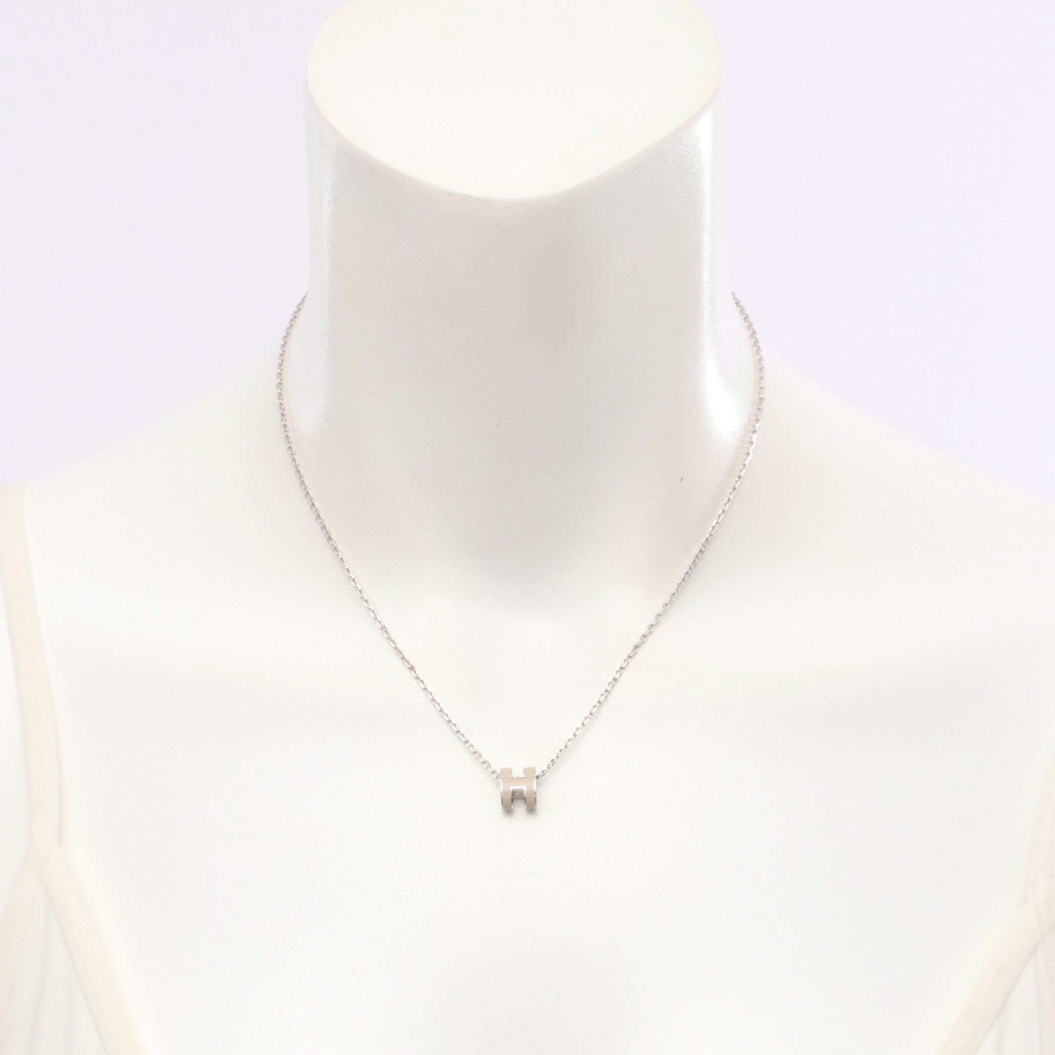 HERMES エルメスポップHネックレスシルバ マロン HERMES エルメス ネックレス H型 ポップアッシュ マロングラッセ