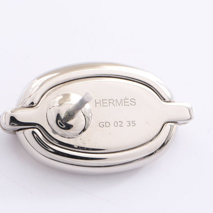 ミニ マイヨン クレーム ピアス シルバー オフホワイト エルメス アクセサリー HERMES