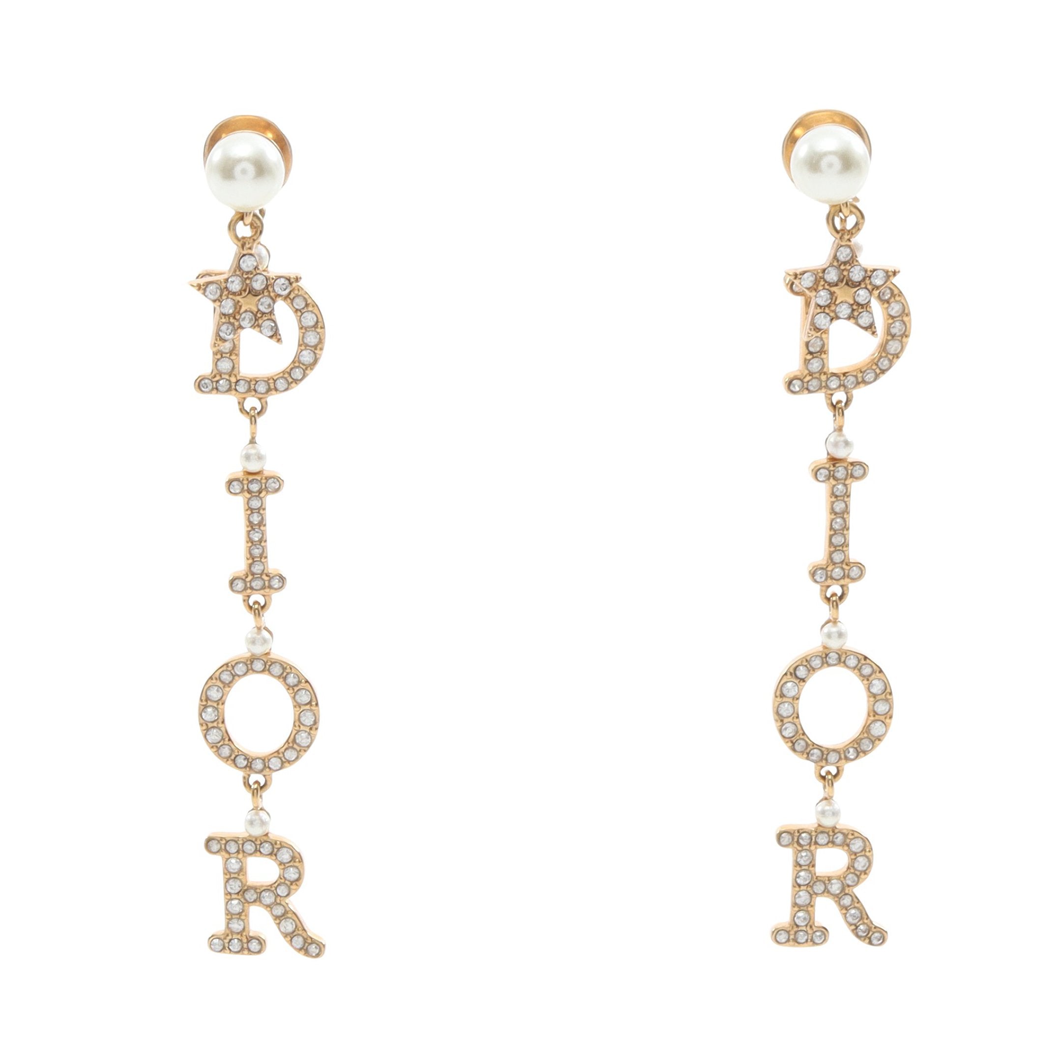 TRIBALES ロゴ スター ピアス GP フェイクパール ラインストーン