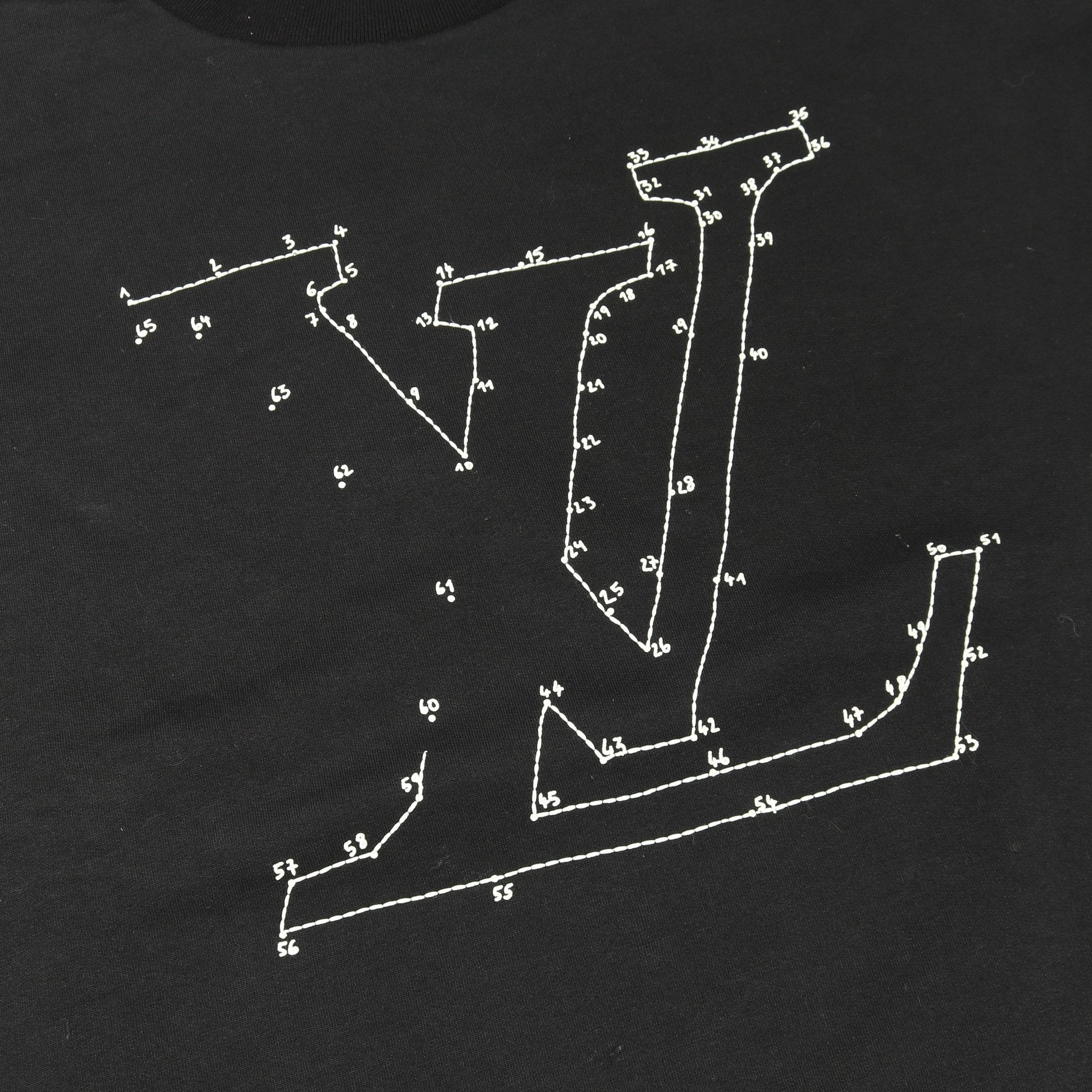 LVステッチ プリント エンブロイダリー スウェットシャツ クルーネック