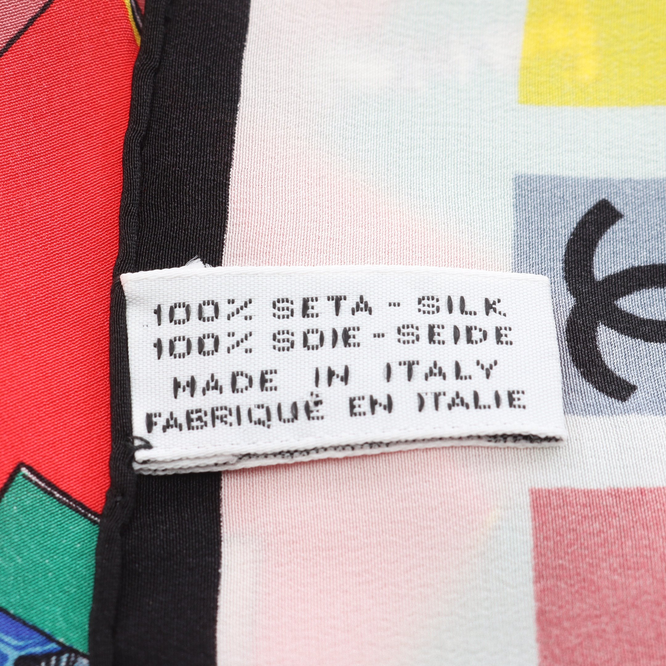 ココマーク スカーフ シルク ブラック マルチカラー シャネル – RECLO