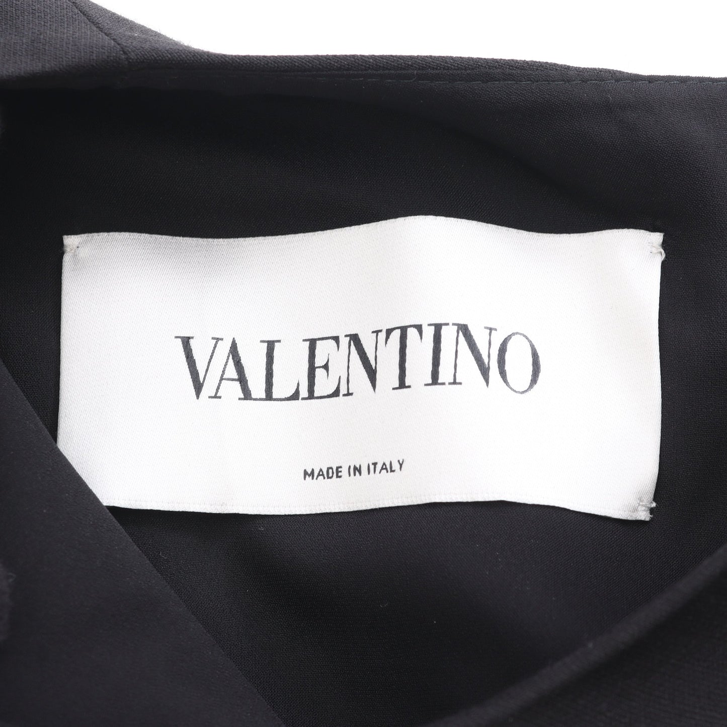 ワンピース 七分袖 ウール シルク ブラック ヴァレンティノ ワンピース VALENTINO