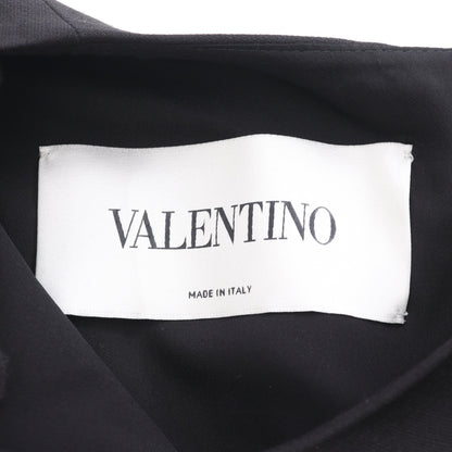 ワンピース 七分袖 ウール シルク ブラック ヴァレンティノ ワンピース VALENTINO