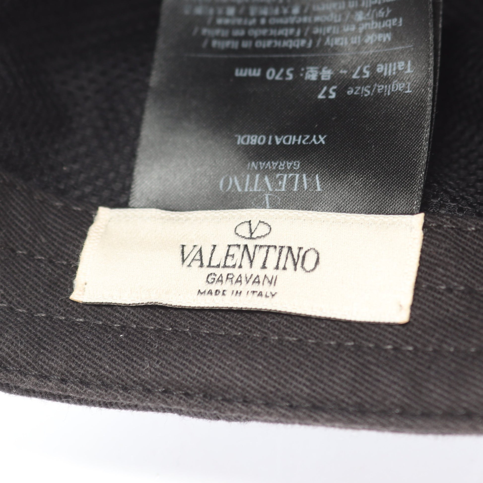 Vロゴ キャップ コットン ブラック ヴァレンティノ 財布・小物 VALENTINO
