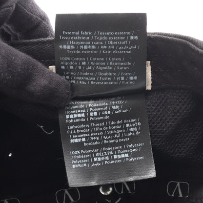 Vロゴ キャップ コットン ブラック ヴァレンティノ 財布・小物 VALENTINO