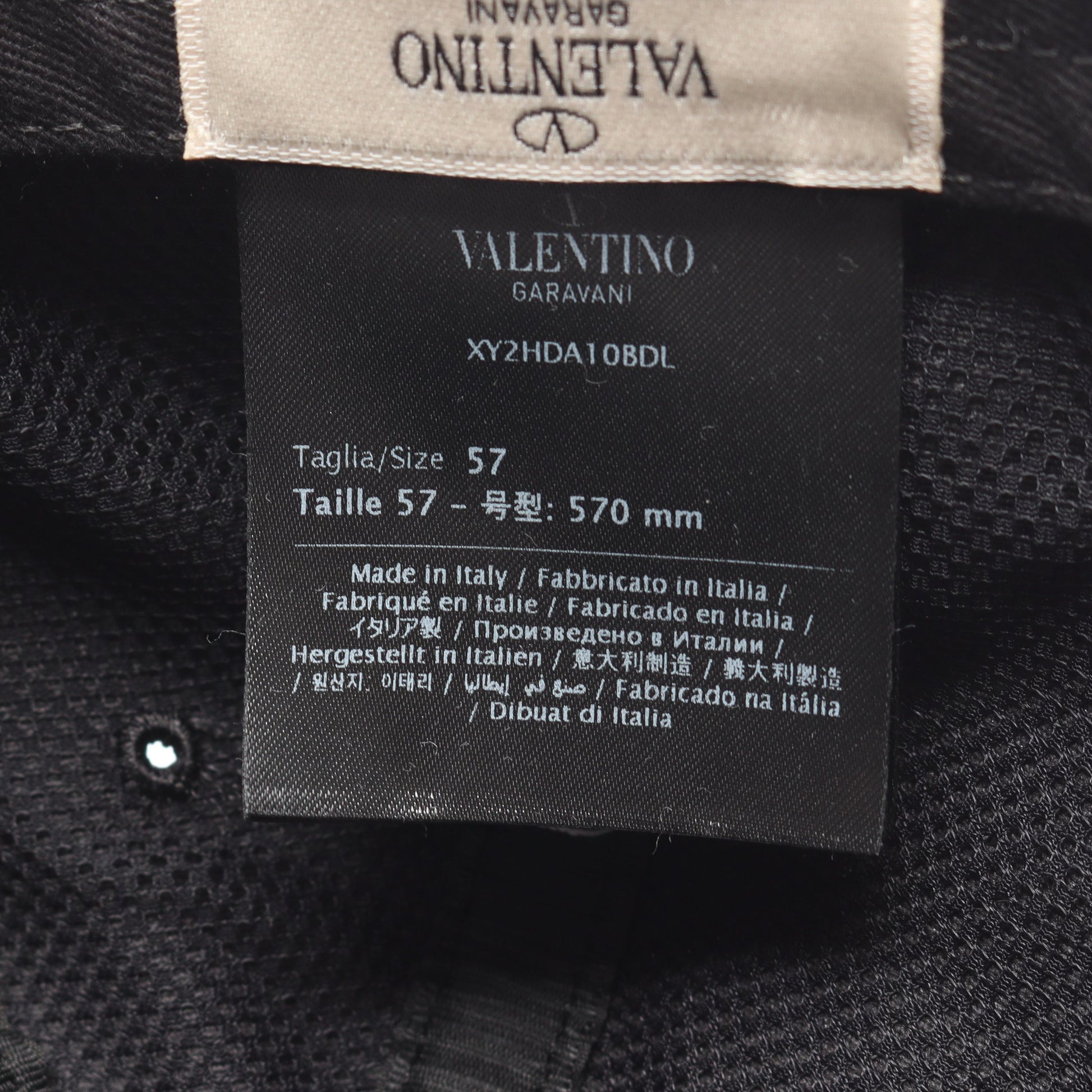 Vロゴ キャップ コットン ブラック ヴァレンティノ 財布・小物 VALENTINO