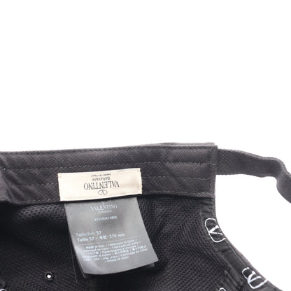 Vロゴ キャップ コットン ブラック ヴァレンティノ 財布・小物 VALENTINO