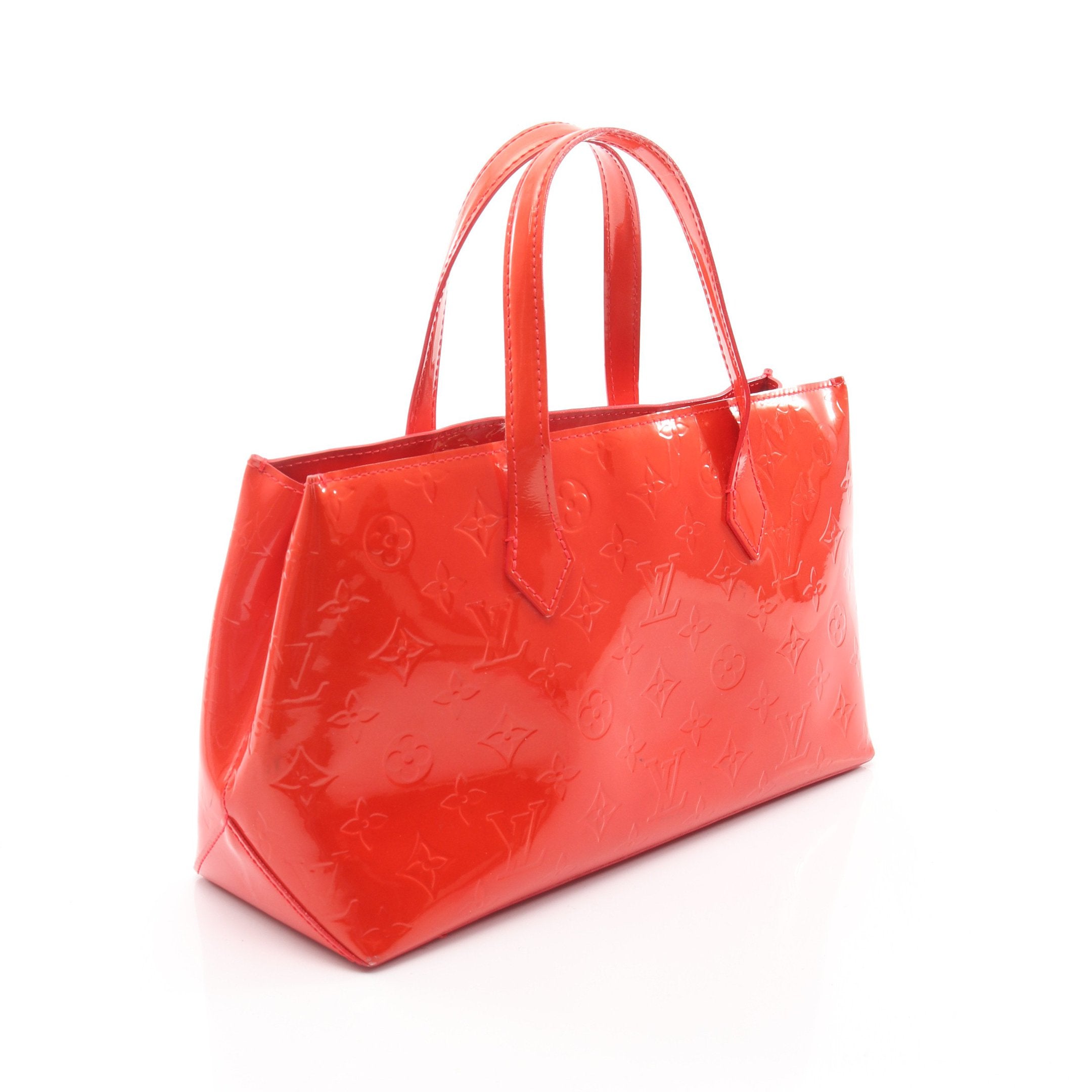 ウィルシャーPM モノグラムヴェルニ オレンジサンセット ハンドバッグ