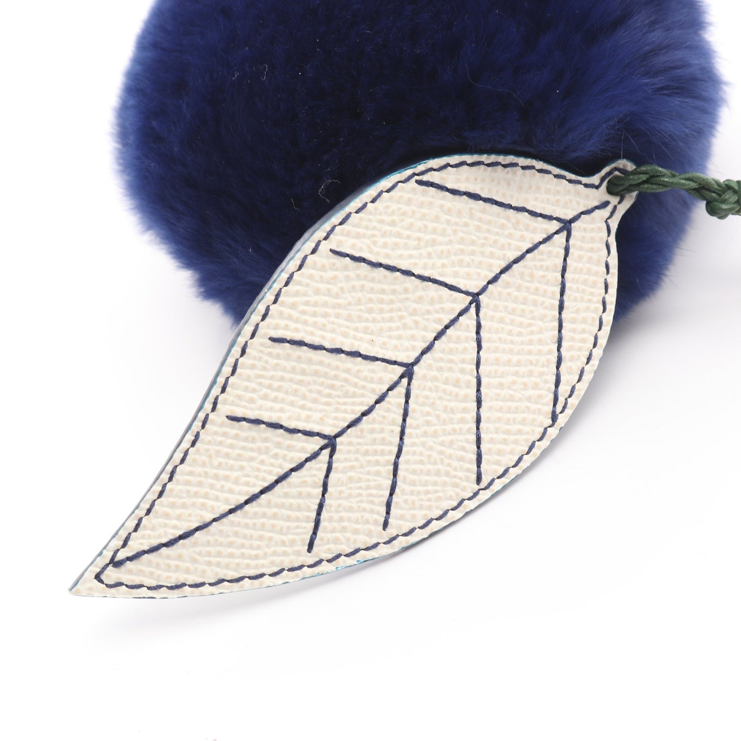 フルーツ ポンポン キーホルダー バッグチャーム ファー レザー ネイビー アイボリー ドルチェアンドガッバーナ 財布・小物 DOLCE&GABBANA