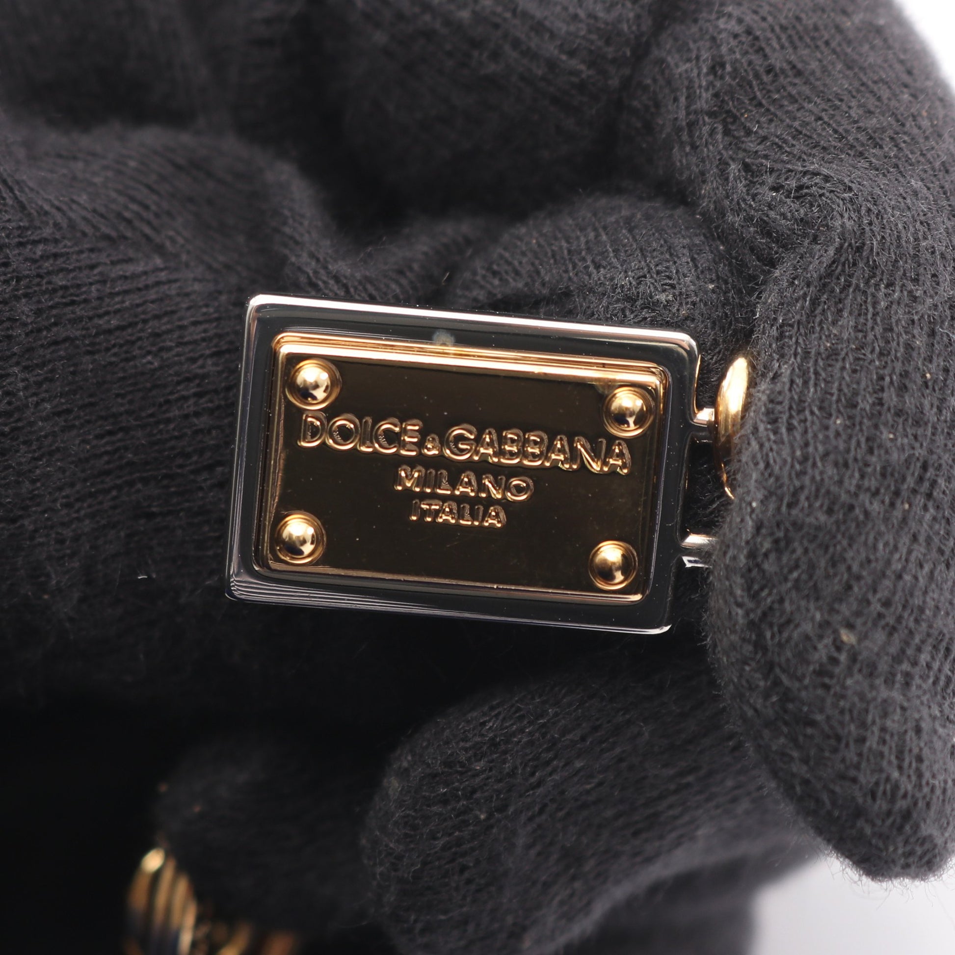 フルーツ ポンポン キーホルダー バッグチャーム ファー レザー ネイビー アイボリー ドルチェアンドガッバーナ 財布・小物 DOLCE&GABBANA