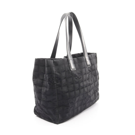 ニュートラベルラインMM ハンドバッグ トートバッグ ナイロンキャンバス レザー ブラック ゴールド金具 シャネル バッグ CHANEL
