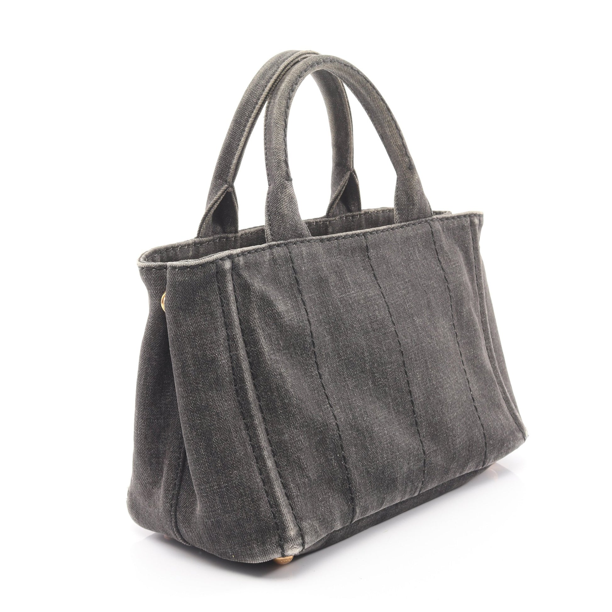 DENIM CANAPA カナパ ハンドバッグ トートバッグ デニム ブラック 2WAY プラダ バッグ PRADA