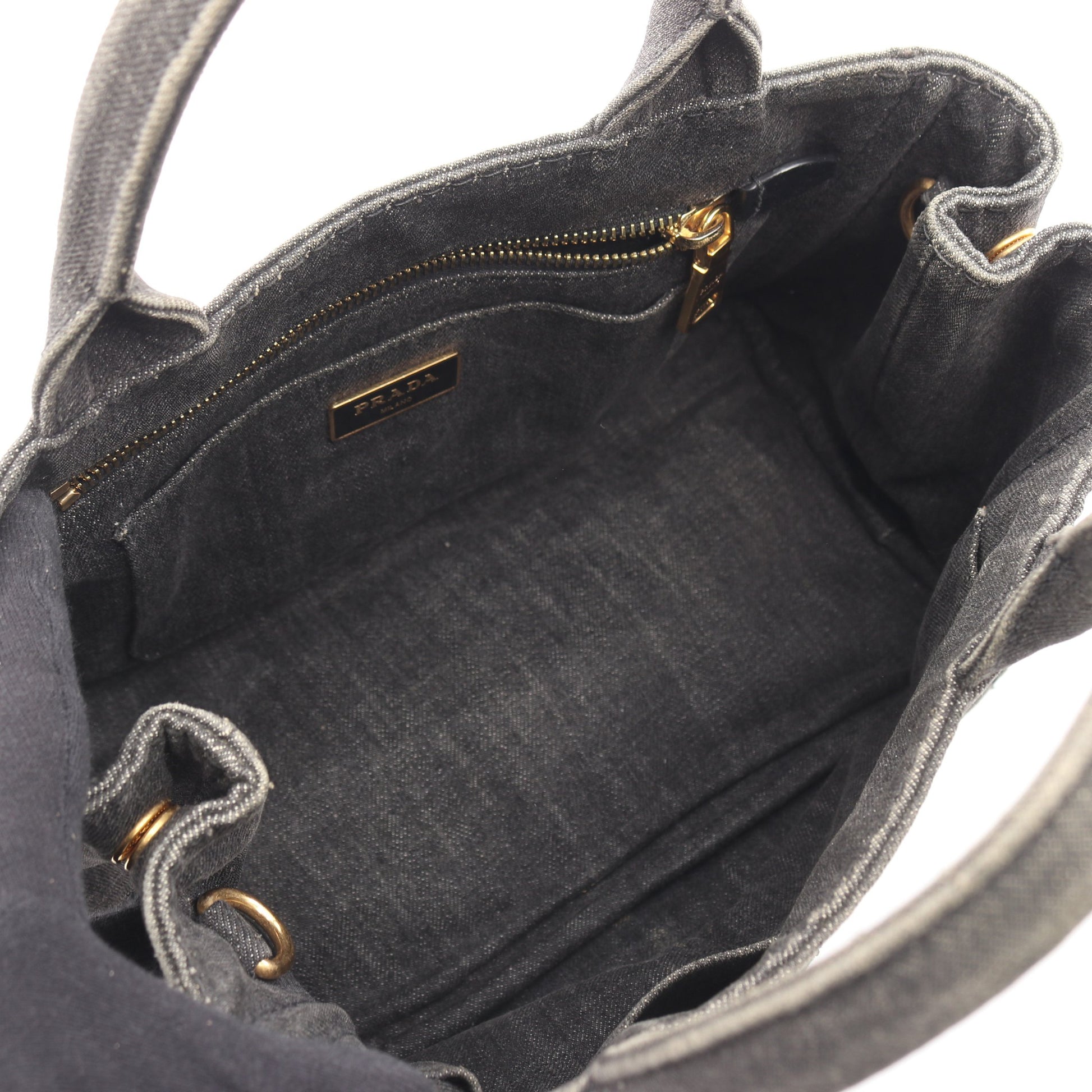 DENIM CANAPA カナパ ハンドバッグ トートバッグ デニム ブラック 2WAY プラダ バッグ PRADA