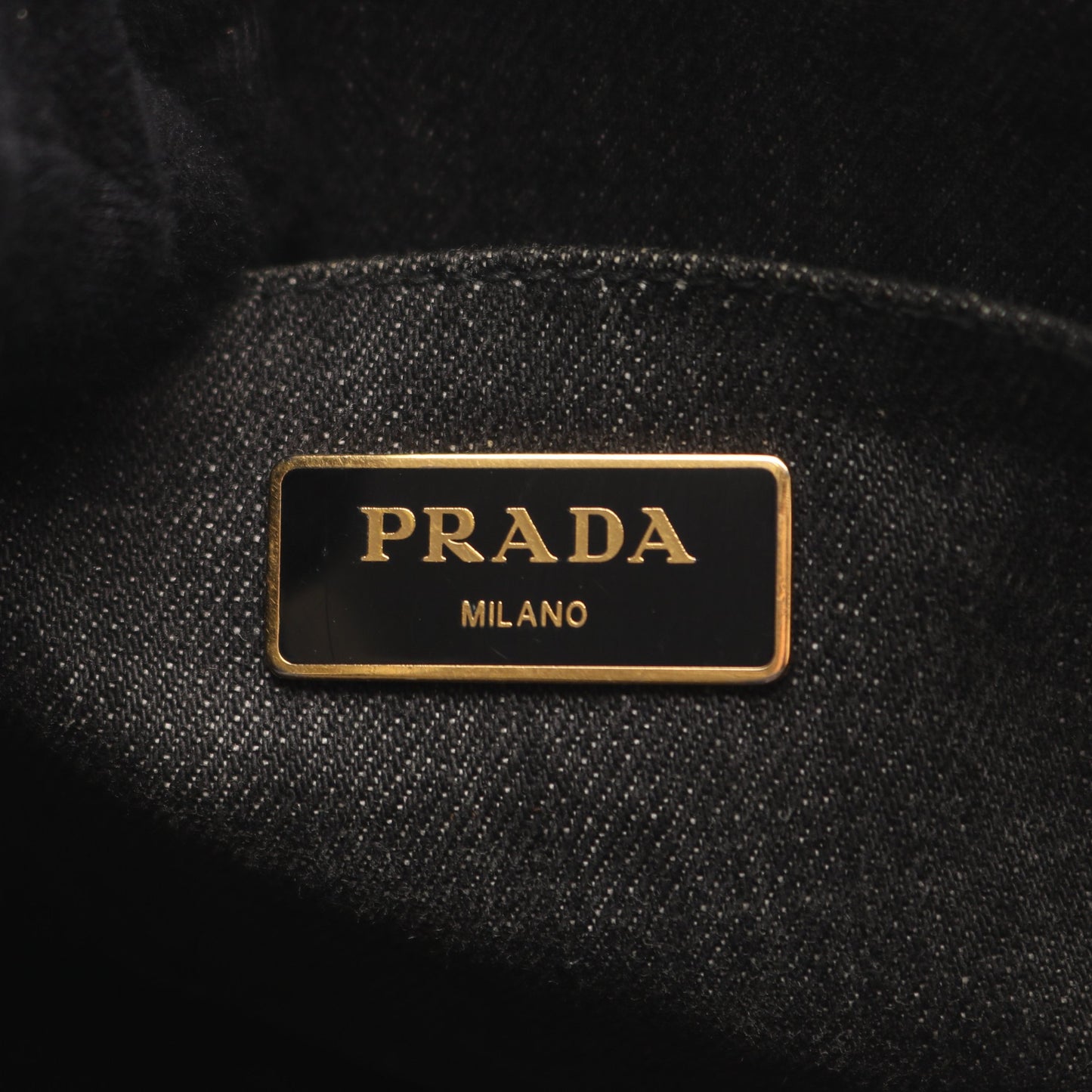 DENIM CANAPA カナパ ハンドバッグ トートバッグ デニム ブラック 2WAY プラダ バッグ PRADA