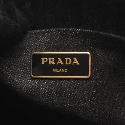 DENIM CANAPA カナパ ハンドバッグ トートバッグ デニム ブラック 2WAY プラダ バッグ PRADA