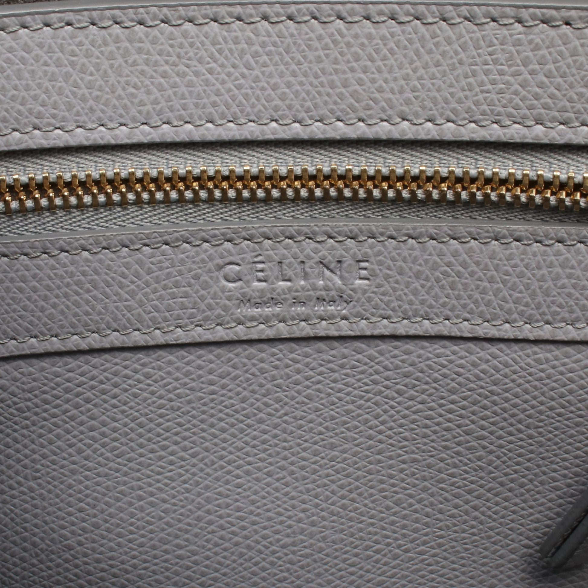 バーティカル スモール カバ ハンドバッグ トートバッグ レザー ライトグレー 2WAY セリーヌ バッグ CELINE