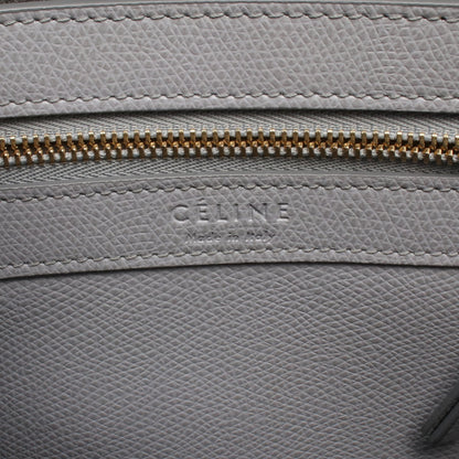 バーティカル スモール カバ ハンドバッグ トートバッグ レザー ライトグレー 2WAY セリーヌ バッグ CELINE