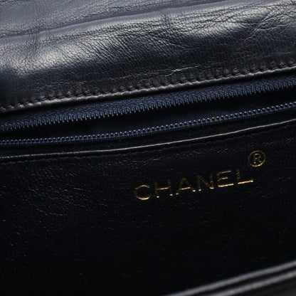 ココマーク ショルダーバッグ レザー ネイビー レッド ゴールド金具 シャネル バッグ CHANEL