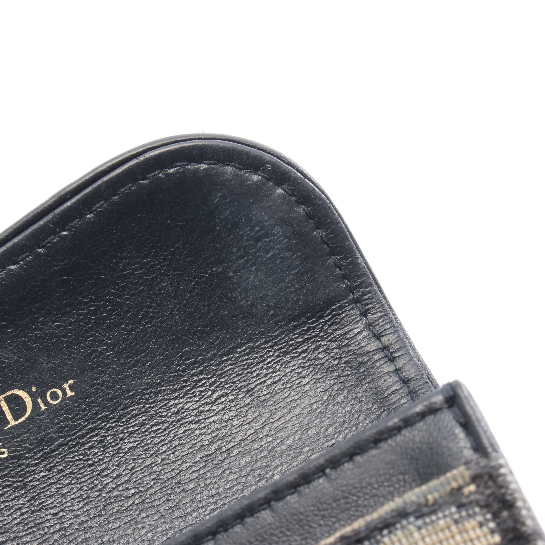 SADDLE サドル オブリーク カードケース キャンバス レザー ネイビー