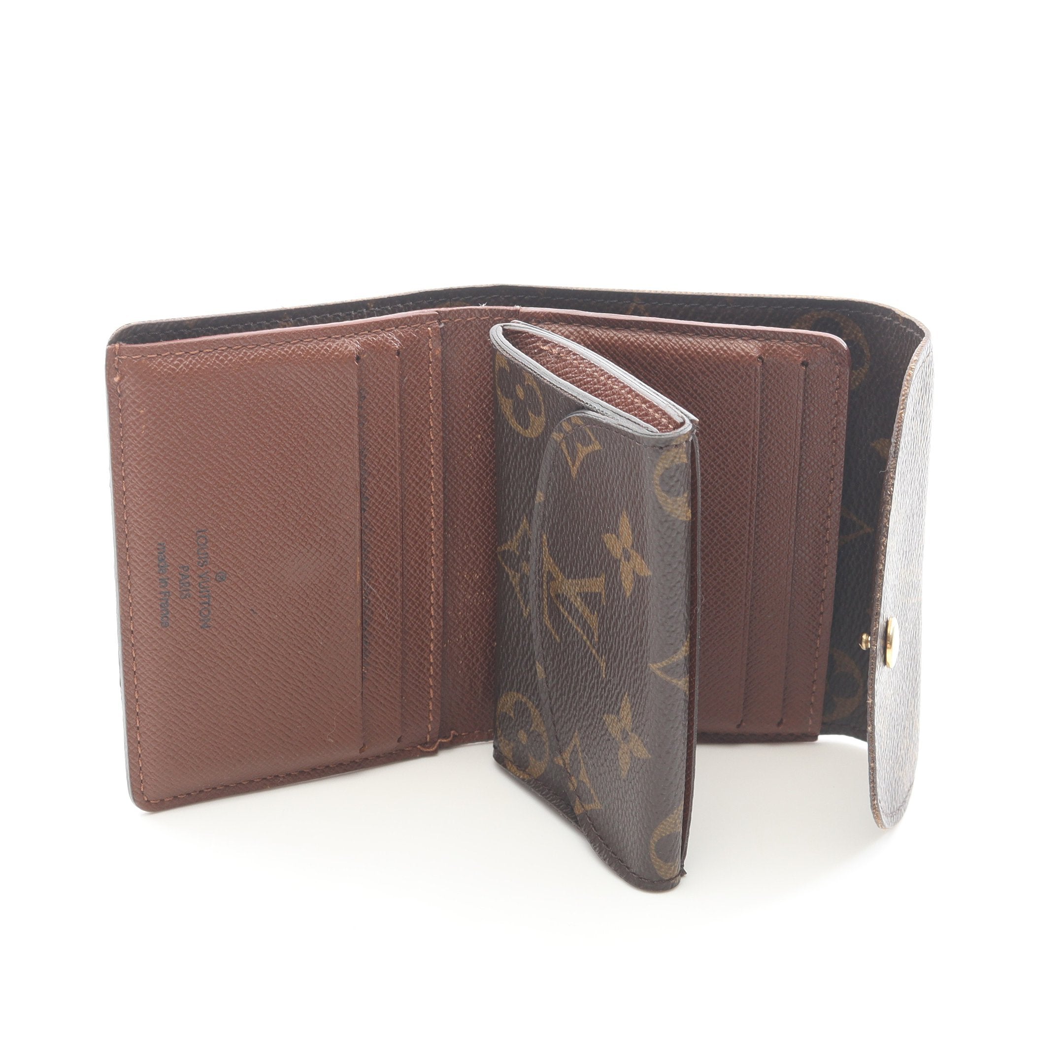 ポルトフォイユ エレーヌ モノグラム 三つ折り財布 PVC ブラウン ルイ