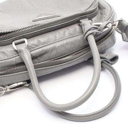 ハンドバッグ レザー グレー 2WAY プラダ バッグ PRADA