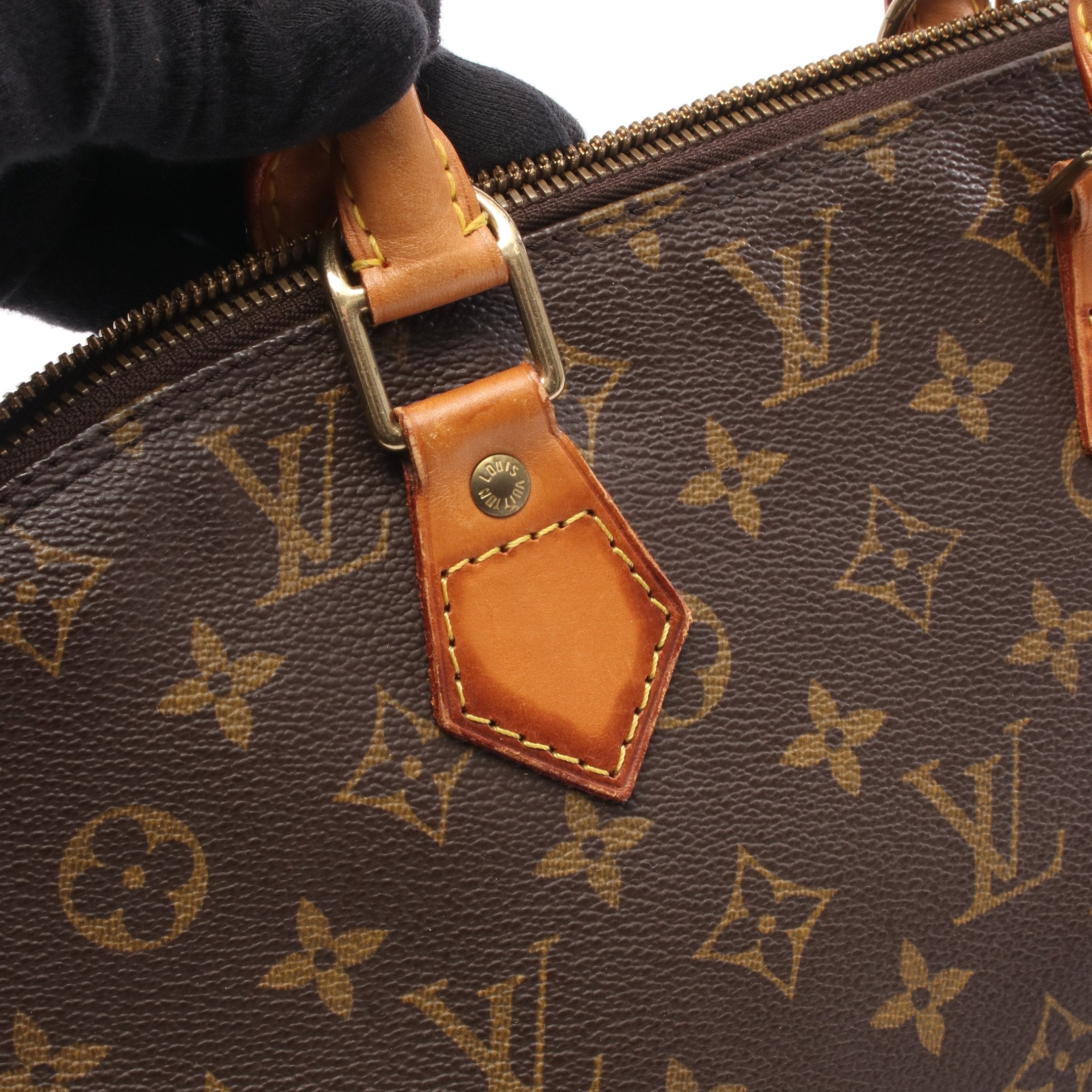 アルマPM モノグラム ハンドバッグ PVC レザー ブラウン ルイヴィトン