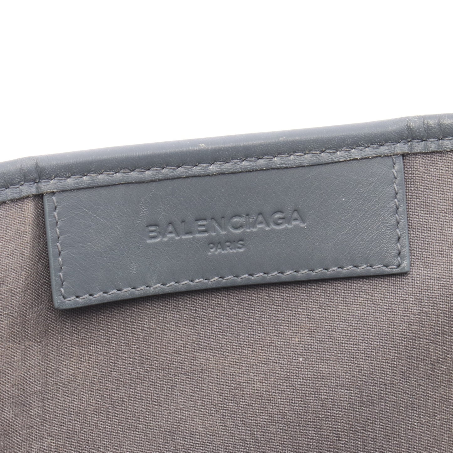 NAVY CABAS S ネイビーカバ ハンドバッグ トートバッグ キャンバス レザー アイボリー グレー バレンシアガ バッグ BALENCIAGA