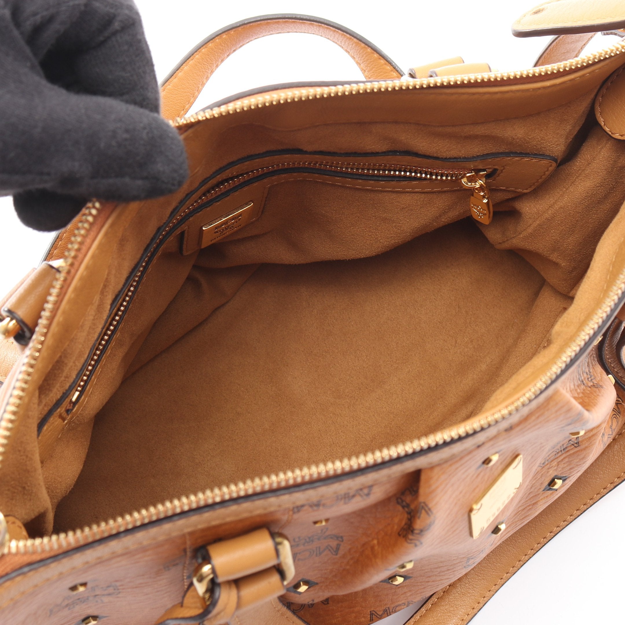 エムシーエム MCM ロゴグラム ヴィセトス ショルダー バッグ PVC レザー ブラウン ゴールド 金具 Visetos Bag 90308596 MCM（エムシーエム） エム シー エム ヴィセトス ロゴグラム