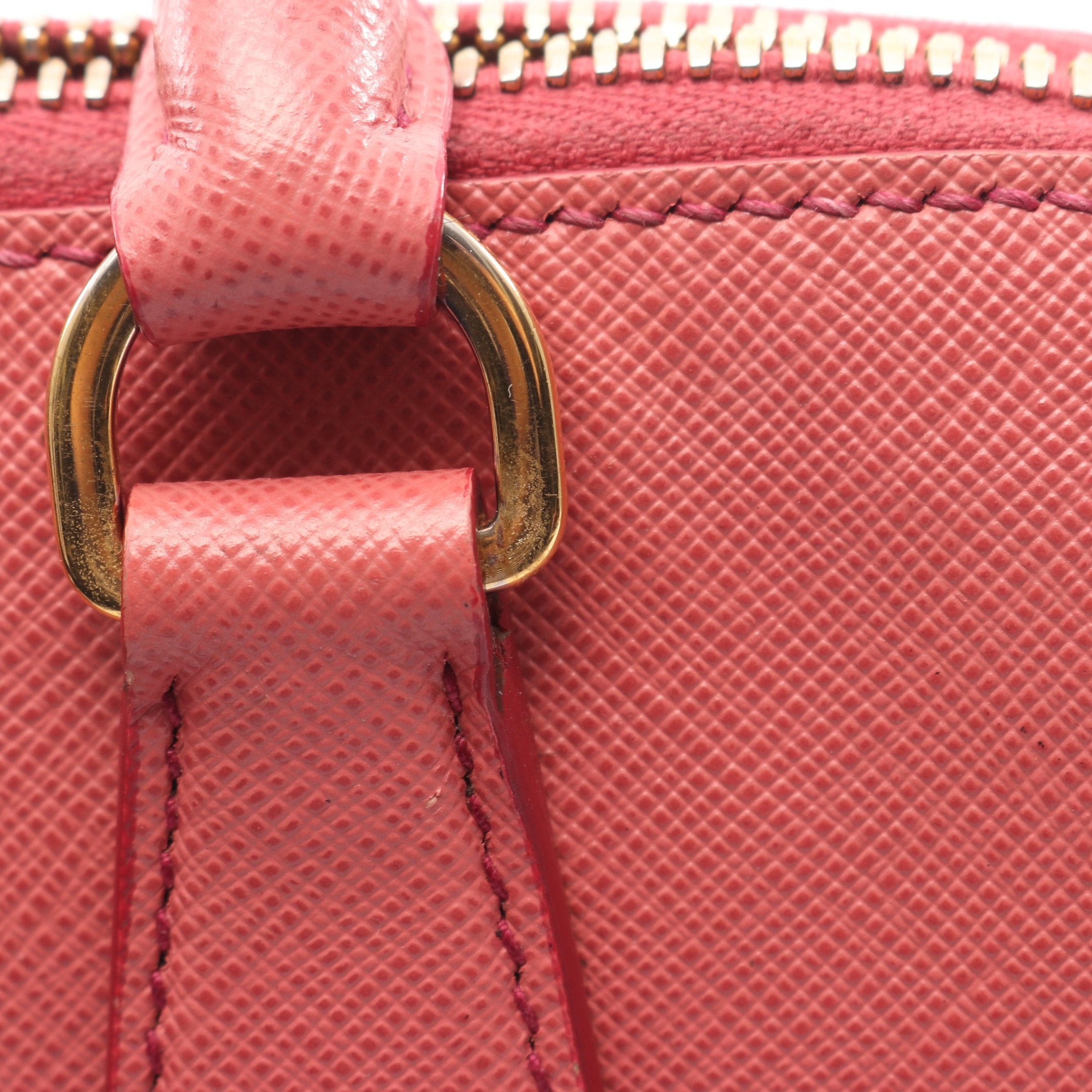 【正規品】PRADA ピンク ハンドバッグ サフィアーノレザー 中古】 プラダ PRADA ハンドバッグ レザー サフィアーノ 2WAY