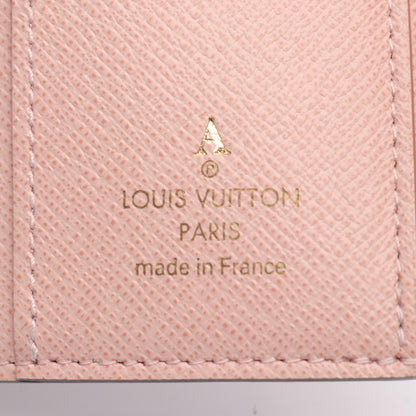 ポルトフォイユ ゾエ モノグラム ローズバレリーヌ 三つ折り財布 PVC レザー ブラウン ピンク ルイヴィトン 財布・小物 LOUIS VUITTON