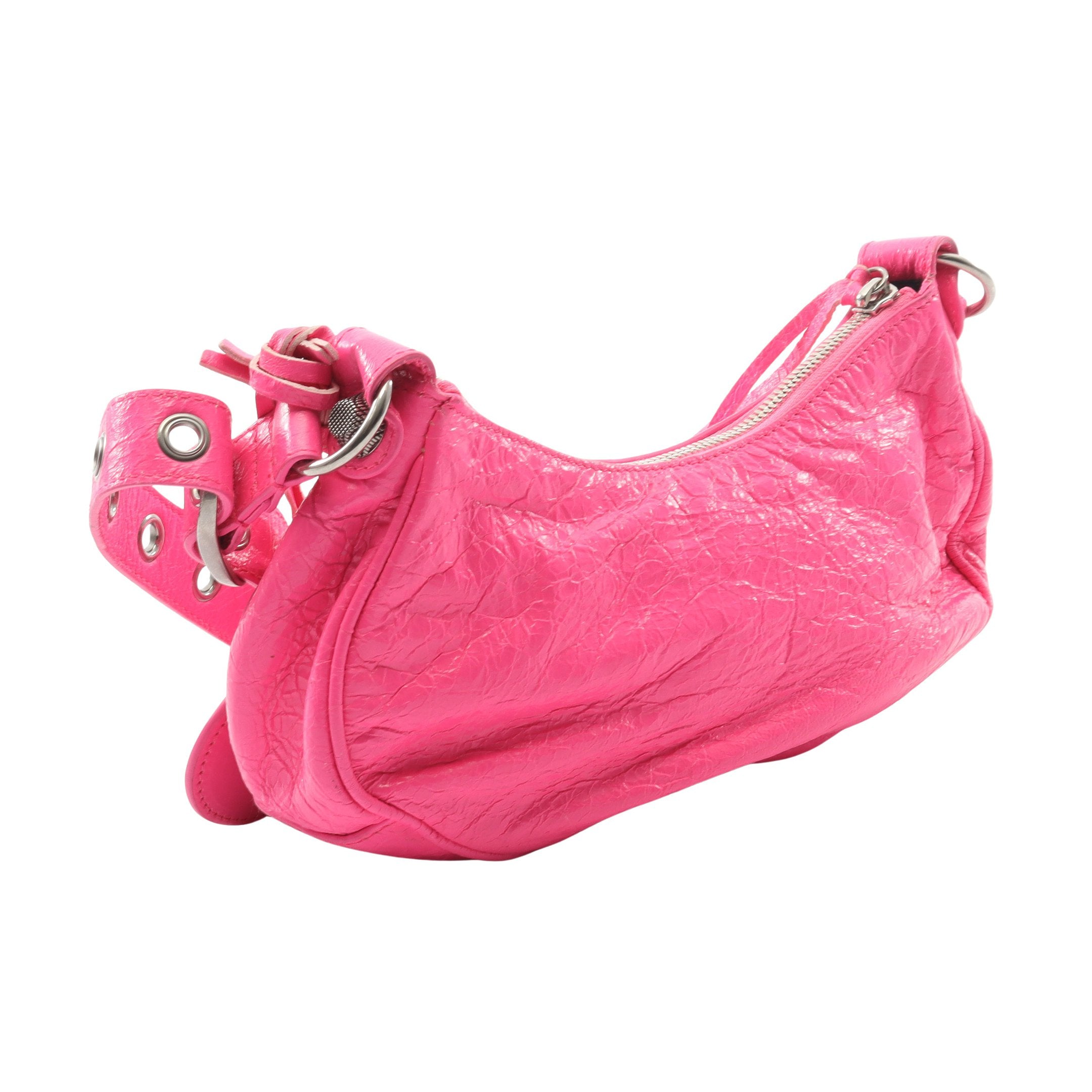 BALENCIAGA ハンドバッグ　ショルダーバッグ　ピンク　レザー LE CAGOLE ショルダーバッグ レザー ピンク バレンシアガ – RECLO