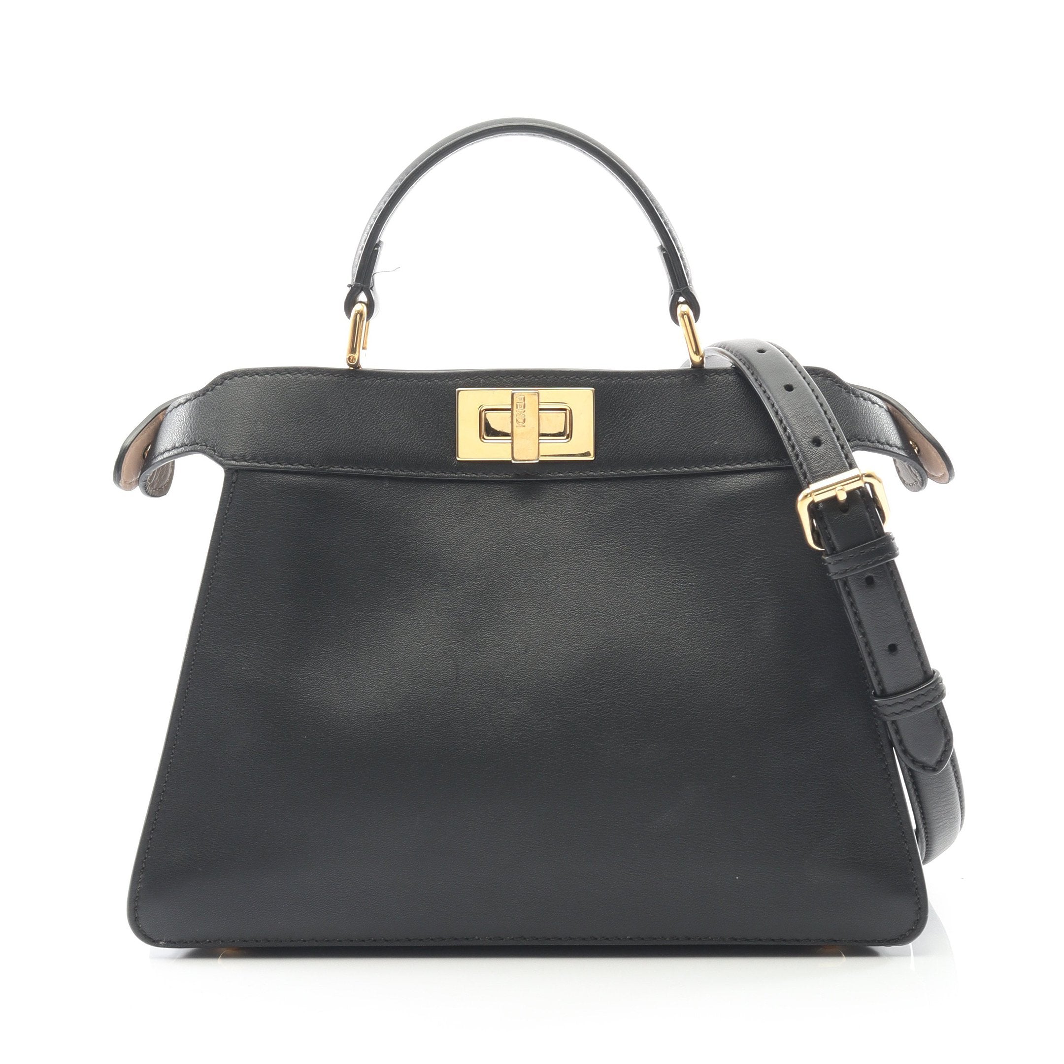 ピーカブー アイシーユー スモール ハンドバッグ レザー ブラック 2WAY