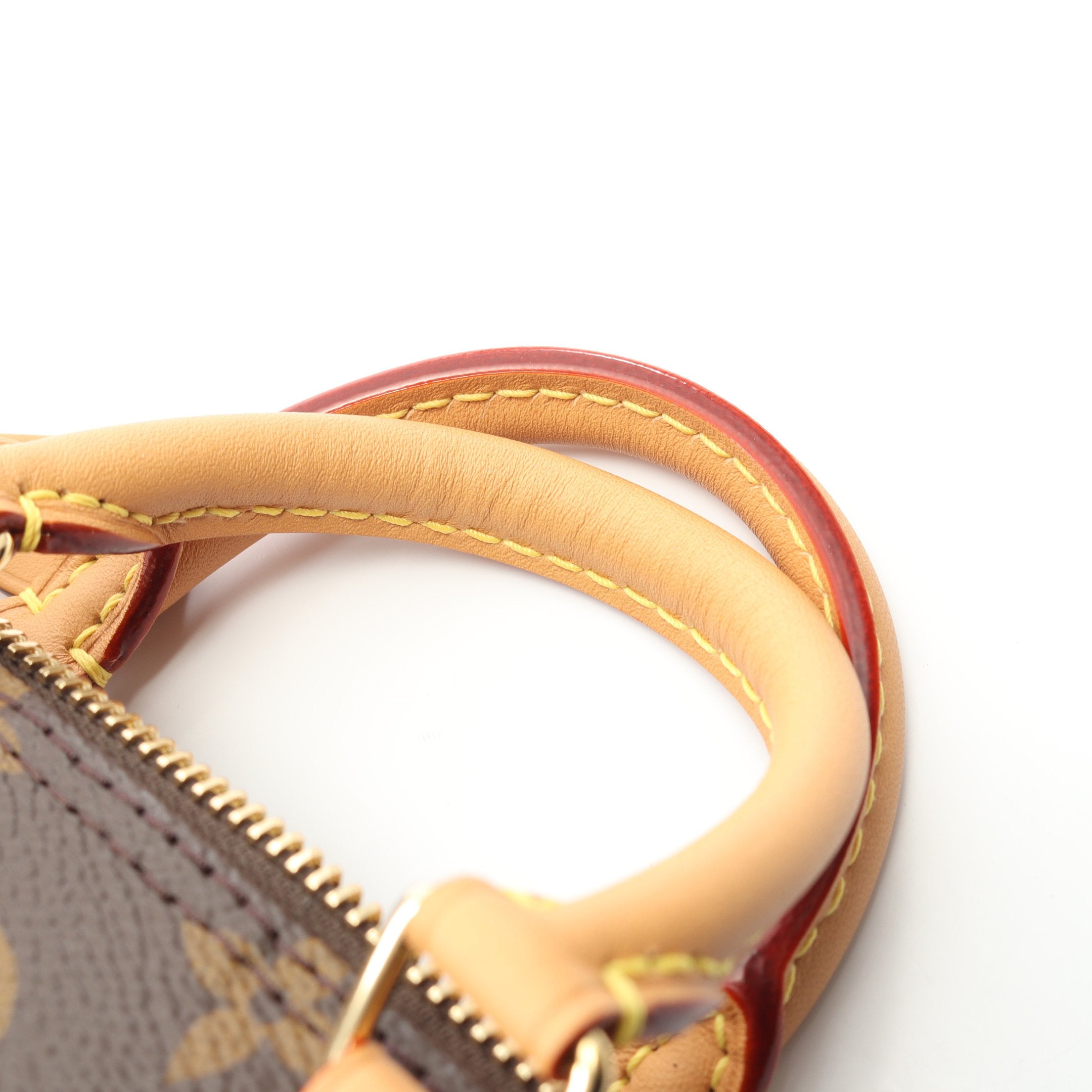 ナノスピーディ モノグラム ハンドバッグ PVC レザー ブラウン 2WAY