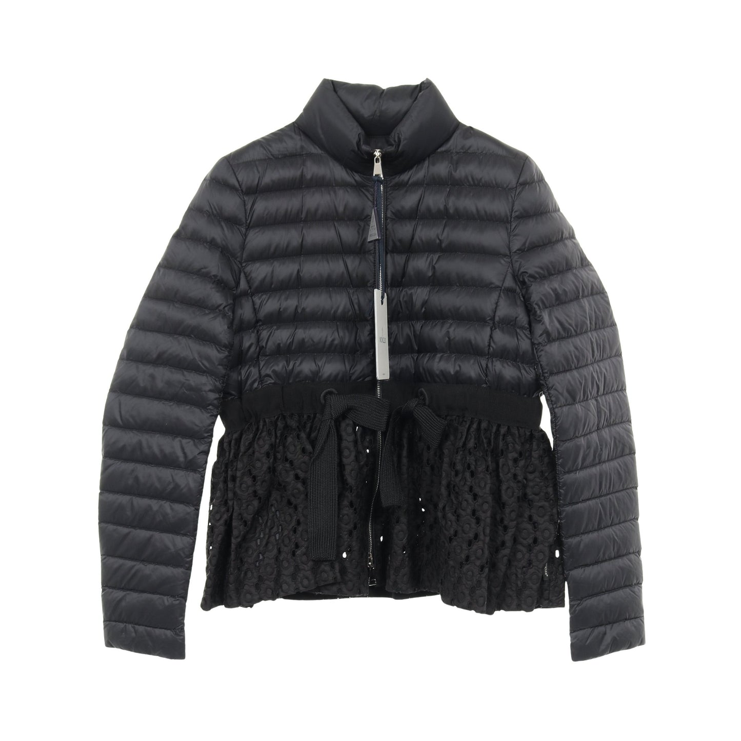 SERPENTINE ダウンジャケット ナイロン ブラック レース切替 モンクレール アウター MONCLER