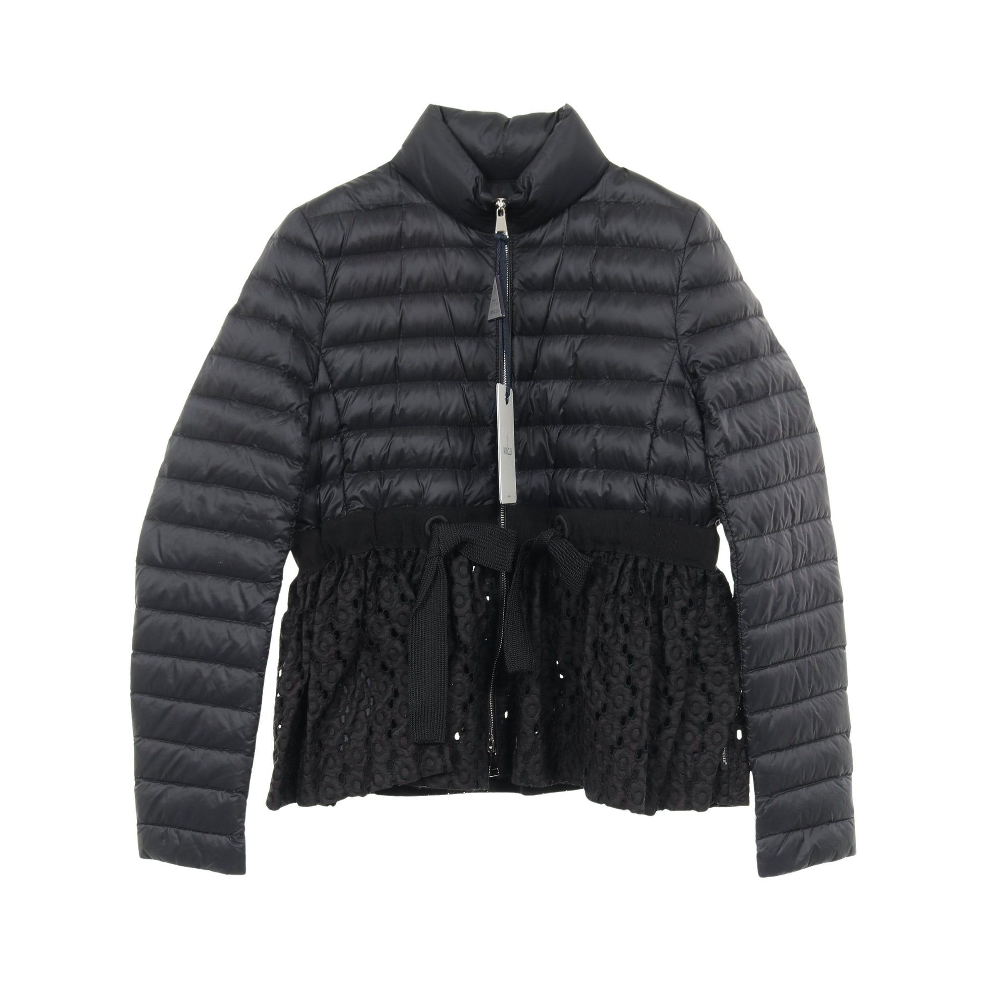 SERPENTINE ダウンジャケット ナイロン ブラック レース切替 モンクレール アウター MONCLER