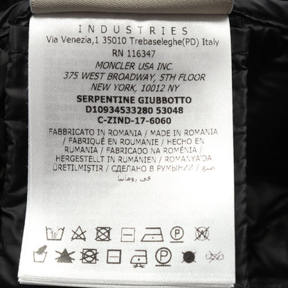 SERPENTINE ダウンジャケット ナイロン ブラック レース切替 モンクレール アウター MONCLER