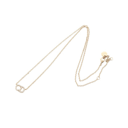 CDロゴ ネックレス GP ラインストーン ゴールド クリア ディオール アクセサリー DIOR