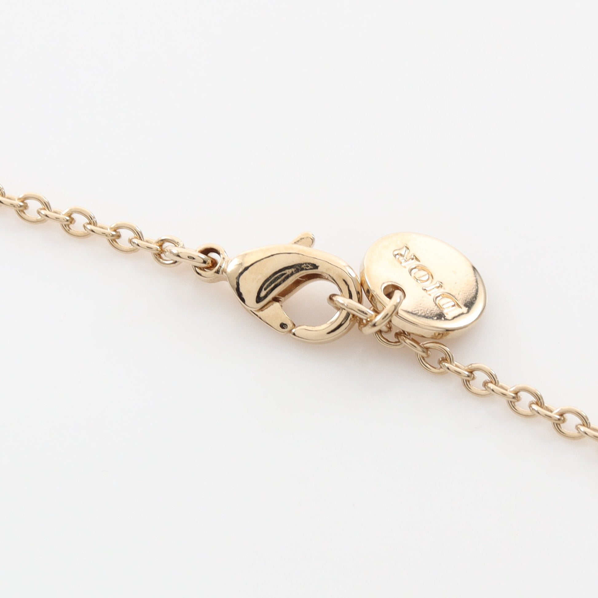 CDロゴ ネックレス GP ラインストーン ゴールド クリア ディオール アクセサリー DIOR