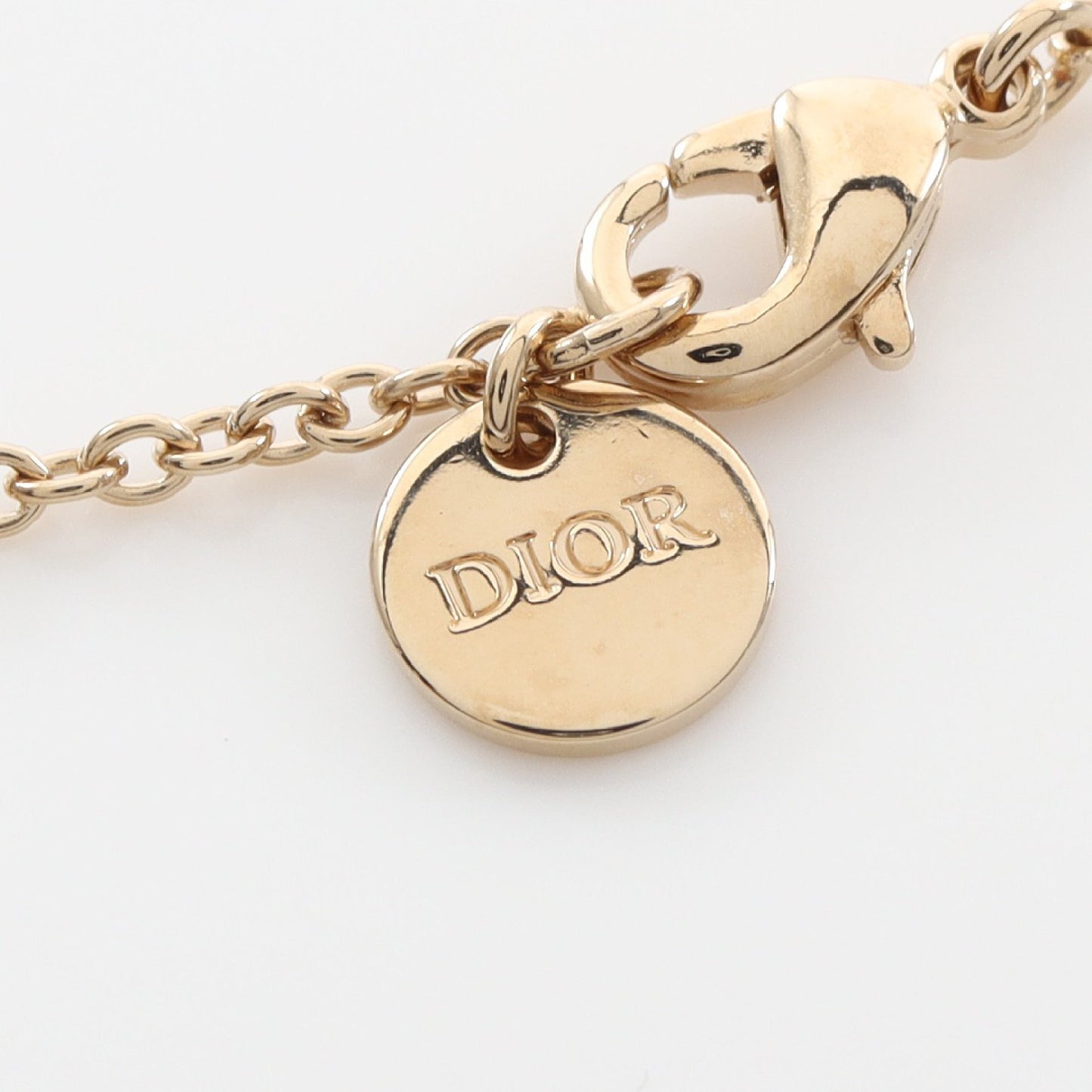 CDロゴ ネックレス GP ラインストーン ゴールド クリア ディオール アクセサリー DIOR