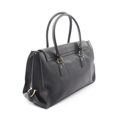 ガンチーニ ハンドバッグ レザー ブラック サルヴァトーレフェラガモ バッグ Salvatore Ferragamo