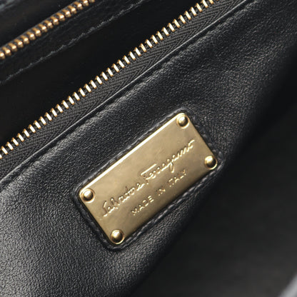 ガンチーニ ハンドバッグ レザー ブラック サルヴァトーレフェラガモ バッグ Salvatore Ferragamo