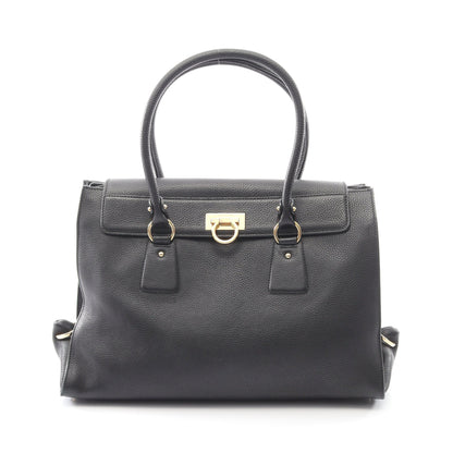 ガンチーニ ハンドバッグ レザー ブラック サルヴァトーレフェラガモ バッグ Salvatore Ferragamo