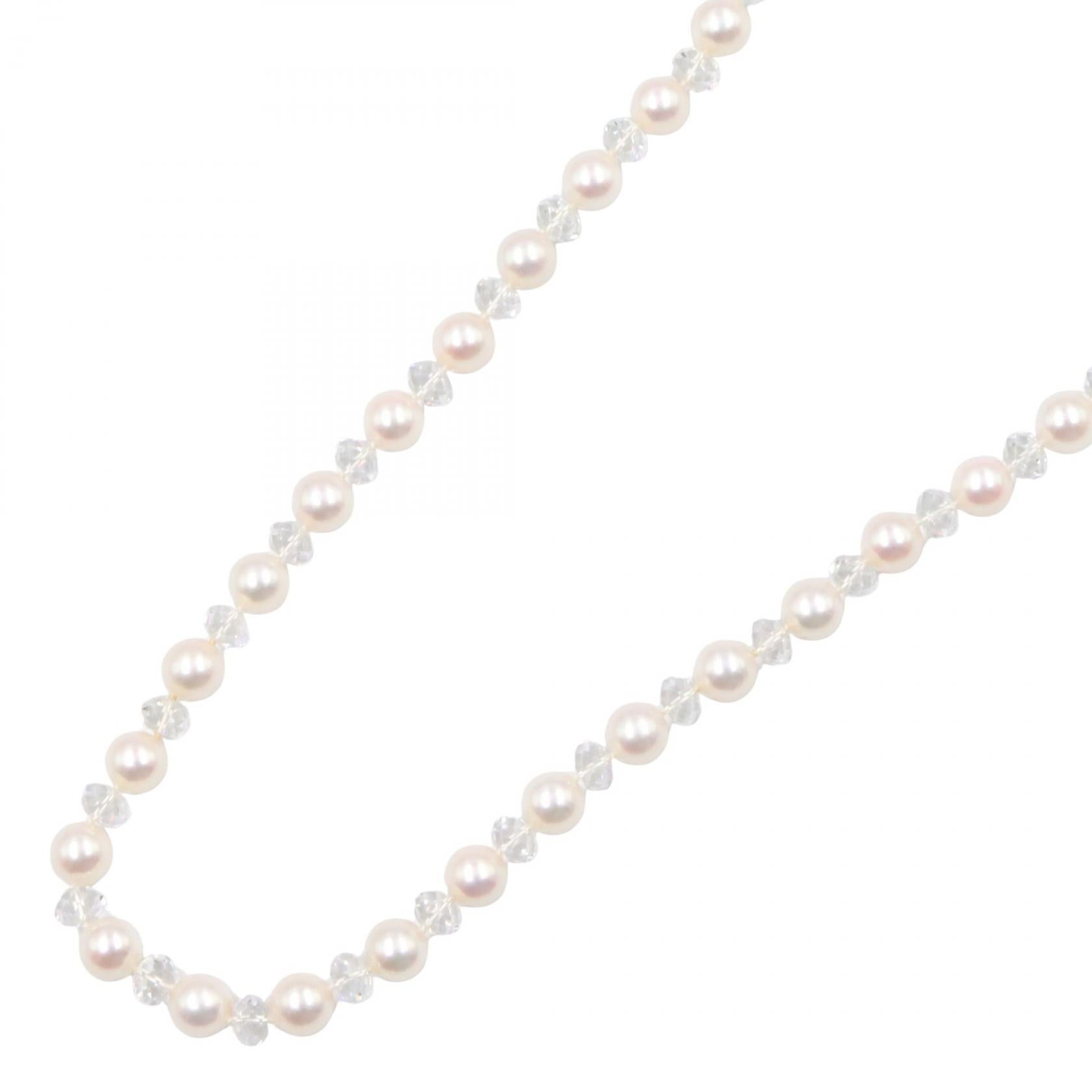 パールヴァリエ パール クリスタル ネックレス ネックレス SV925