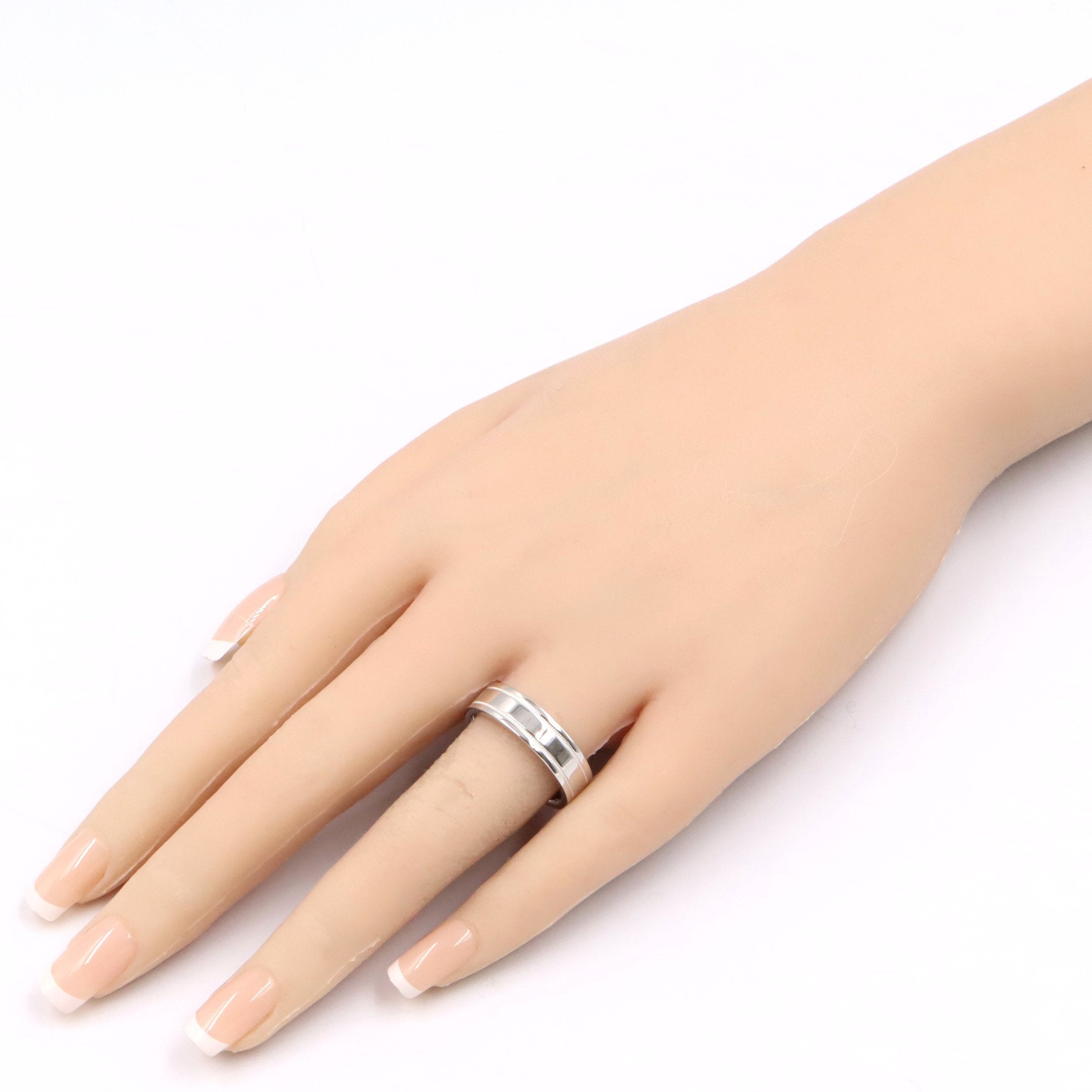 ダブルミルグレイン リング リング 指輪 PT950 プラチナ ティファニー