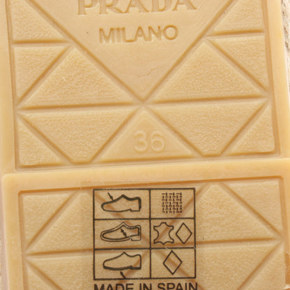 エンボスロゴ スリッポン スニーカー キャンバス オレンジ エスパドリーユ プラダ シューズ PRADA